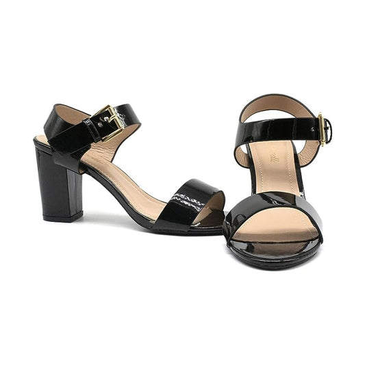 Women Party and casual Low MID Heel Block Peep Toe Ladies Ankle Strap Party Strappy ladies Sandals