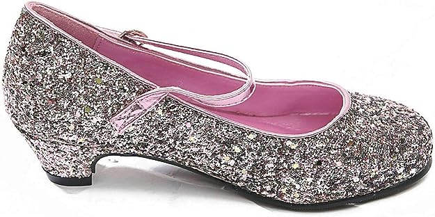 Baby Girls Kids Children Princess Mary Jane Glitter Low Heel Party Wedding Girls Shoes