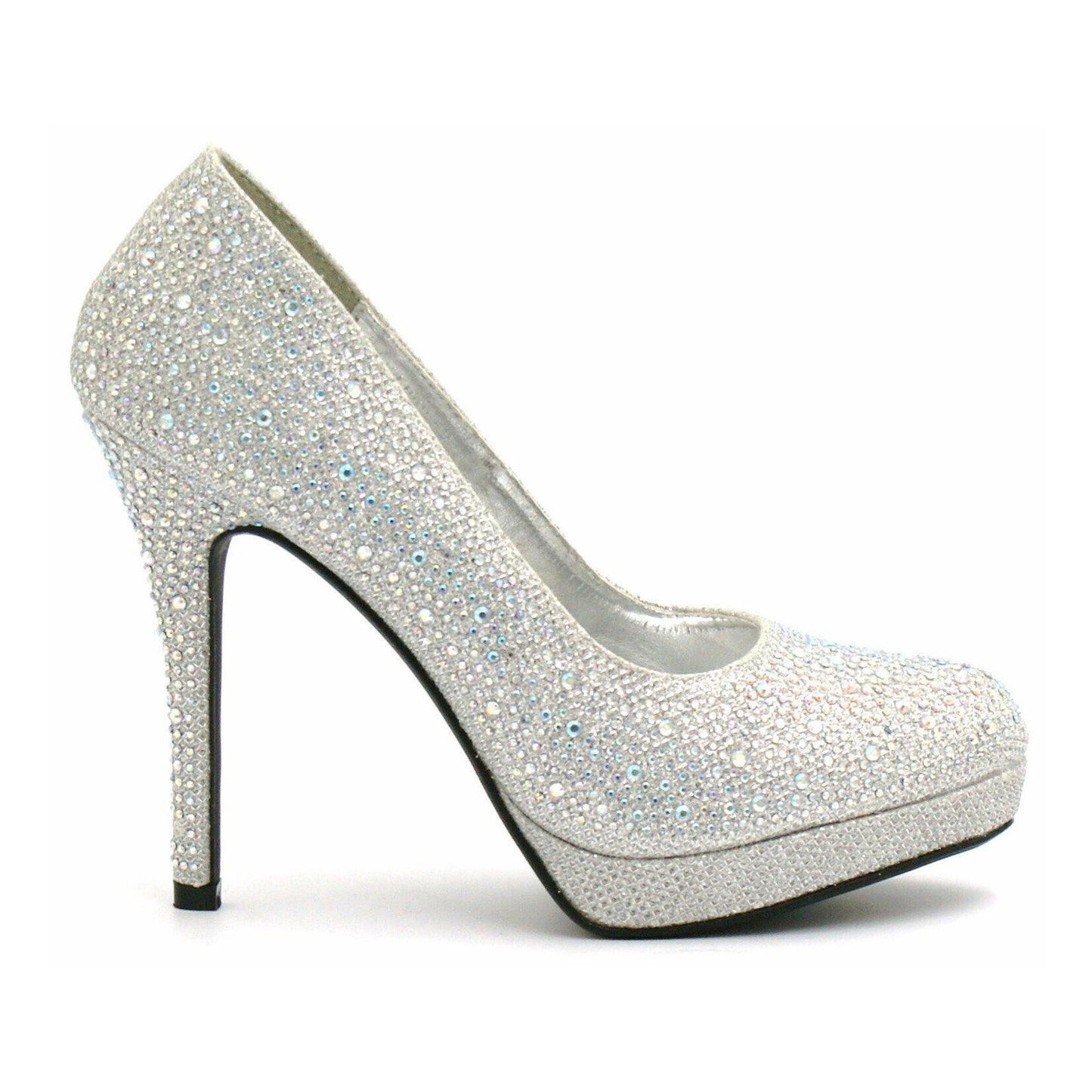 Ladies women high heel diamante court shoes sparkly party bridal wedding shoe