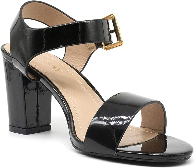 Women Party and casual Low MID Heel Block Peep Toe Ladies Ankle Strap Party Strappy ladies Sandals